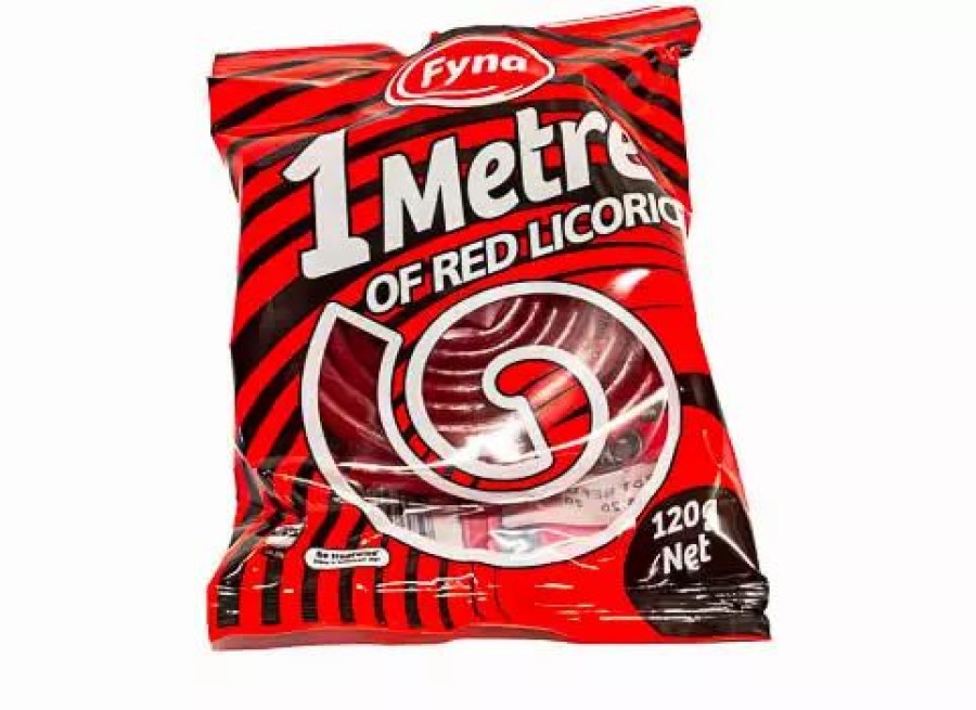 Lollies & Chocolate * | Fyna Confectionery Metre Raspberry Licorice / Aniseed