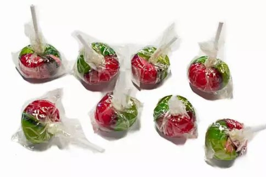 Lollies & Chocolate * | Johnsons Confectionery Rosy Apple Lollipop Handmade 100 Pops