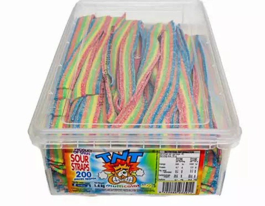 Lollies & Chocolate * | Tnt Sour Multicoloured Rainbow 200 Straps Box Sour Lollies