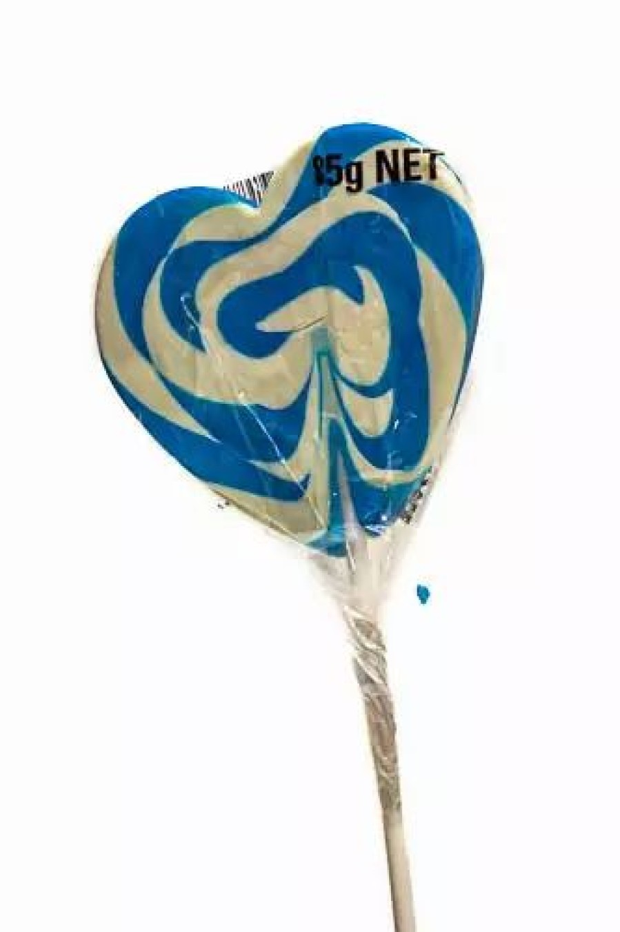 Lollies & Chocolate * | Lolliland Lollipop Swirly Heart Blue 85G