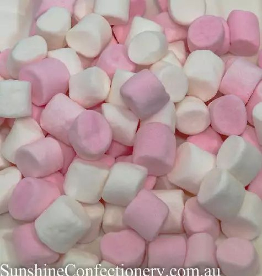 Lollies & Chocolate * | Prydes Confectionery Pink & White Mini Marshmallows 200G