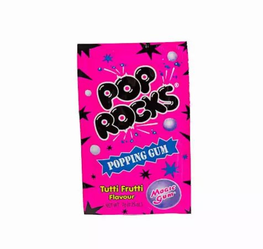 Lollies & Chocolate * | Candy, Lollies & Confectionery Pop Rocks Satchel Bubble Gum Tutti Frutti Flavour