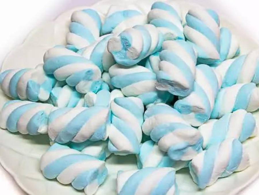 Lollies & Chocolate * | Lolliland Gluten Free Lollies Blue Marshmallow Twists 400G