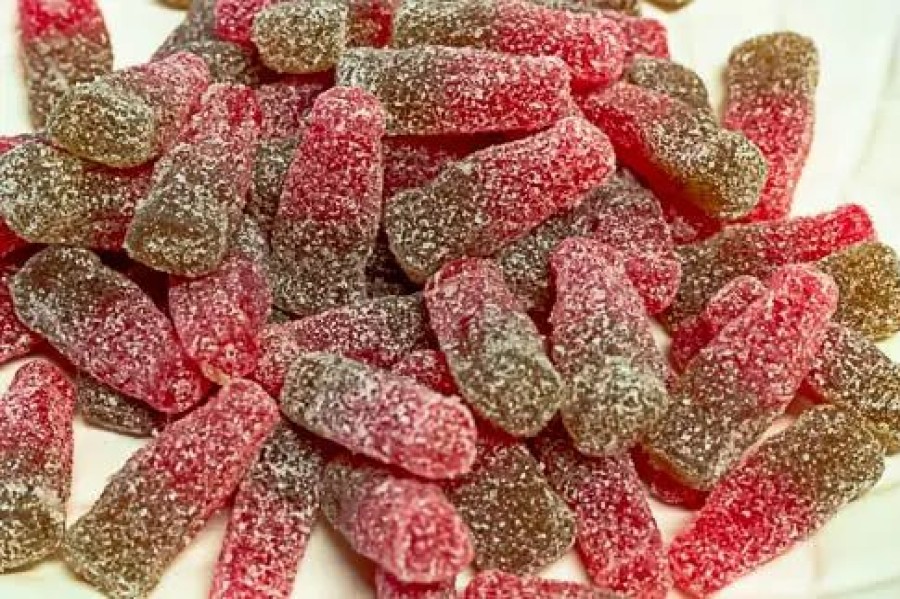 Lollies & Chocolate * | Sunshine Confectionery Outlet Vegetarian Sour Cherry Cola Bottles 90G