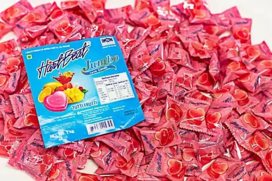 Lollies & Chocolate * | Candy Brokers Candy, Lollies & Confectionery Hartbeat (Heartbeat) Jumbo Candies Tutti Frutti Bag