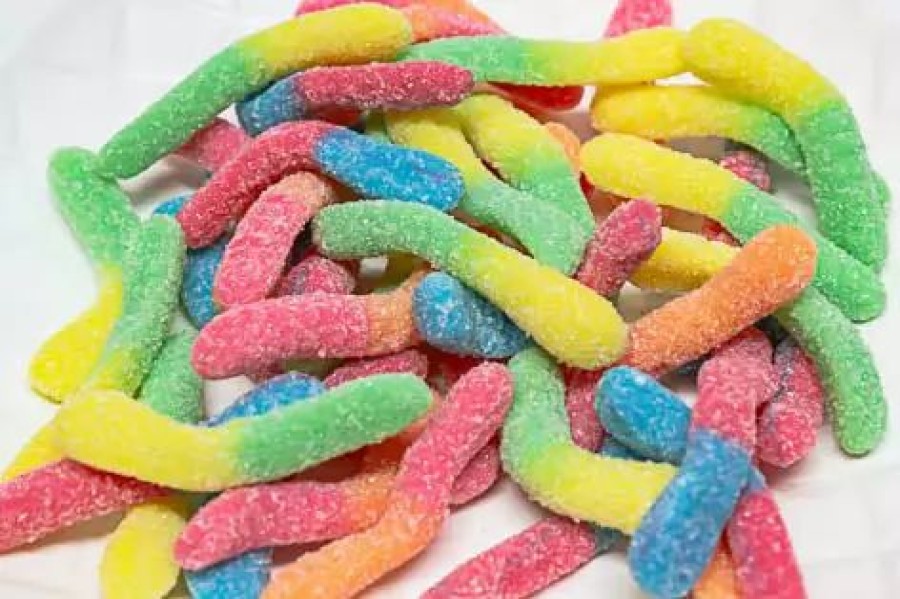 Lollies & Chocolate * | Lolliland Sour Worms 1Kg Sour Lollies