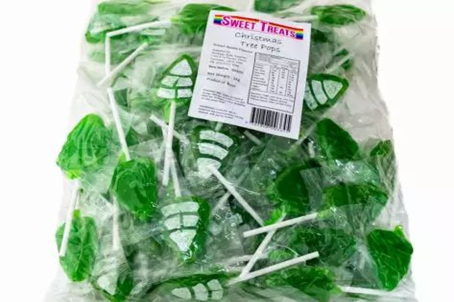 Lollies & Chocolate * | Brisbane Bulk Supplies Christmas Lollipops Christmas Trees Pops 1Kg